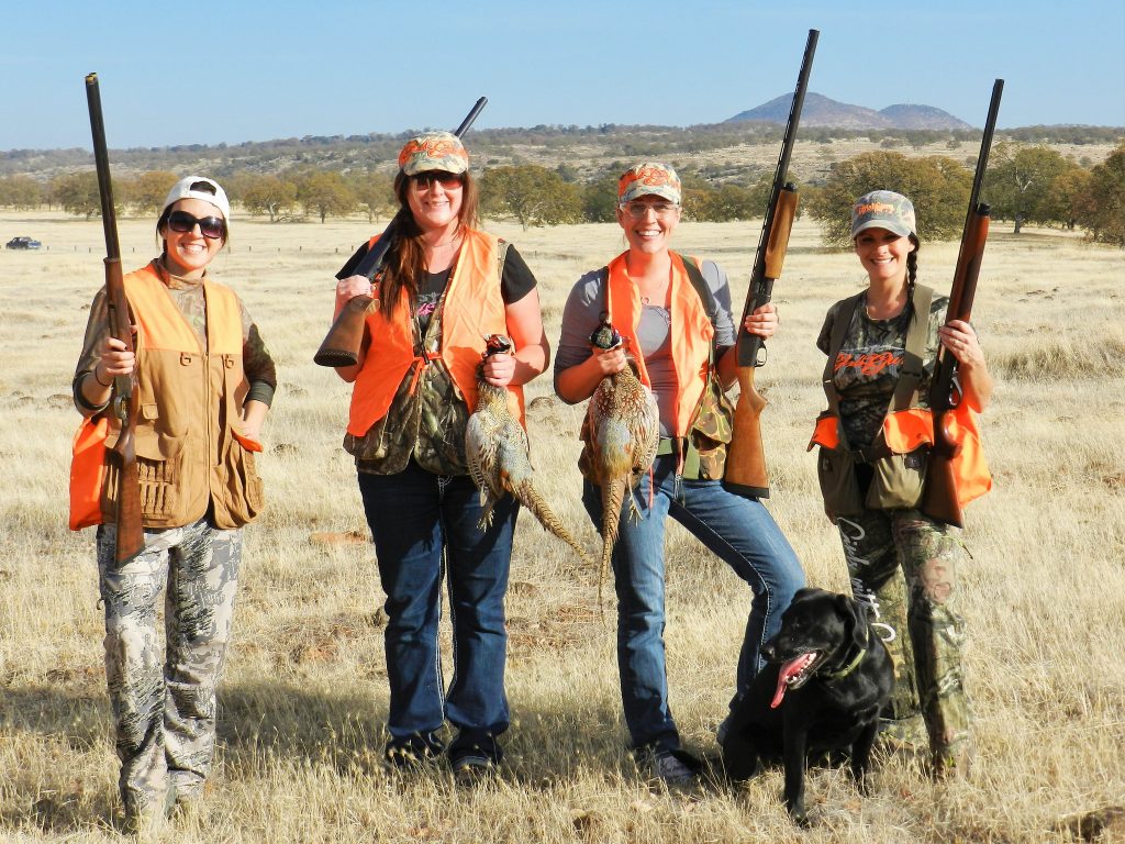 Women Hunters with Pheasants
